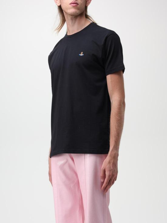 25FW 비비안웨스트우드 클래식 ORB 로고 티셔츠 3G010013J001MGO N401 Black - VIVIENNE WESTWOOD