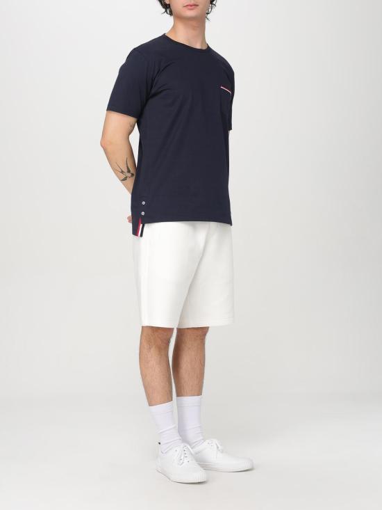 25FW 톰브라운 반팔 티셔츠 MJS010A01454 415 Blue - THOM BROWNE