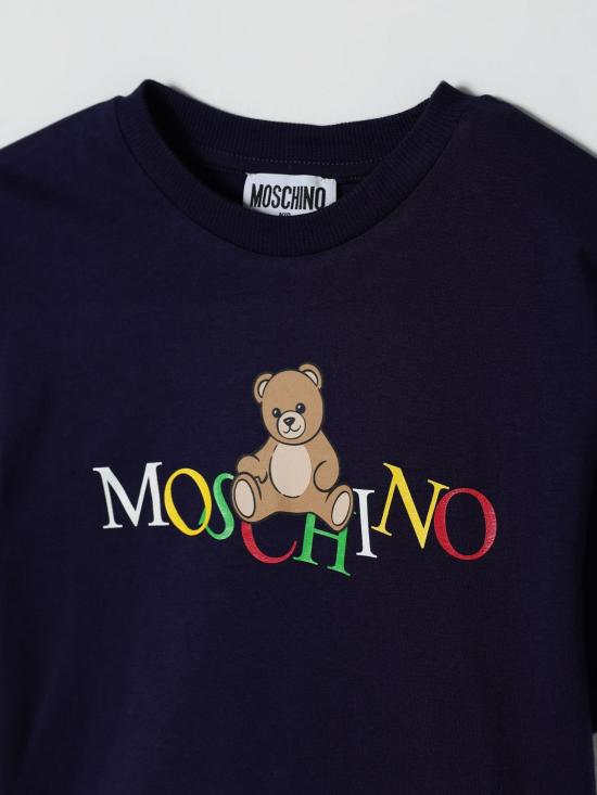 25FW [키즈] 모스키노 티셔츠 HPM05GLAA10 40016 Navy - MOSCHINO