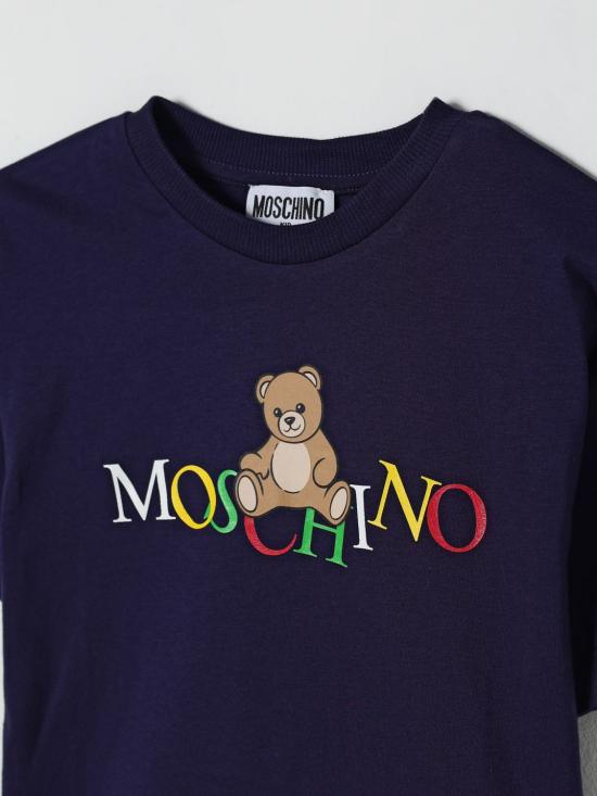 25FW [키즈] 모스키노 티셔츠 HOM05GLAA10 40016 Navy - MOSCHINO