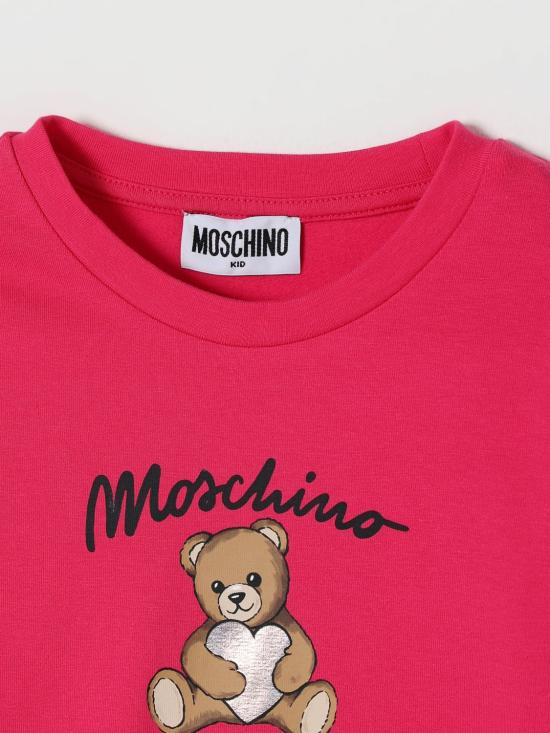 25FW [키즈] 모스키노 티셔츠 HDO010LBA11 50541 Raspberry - MOSCHINO
