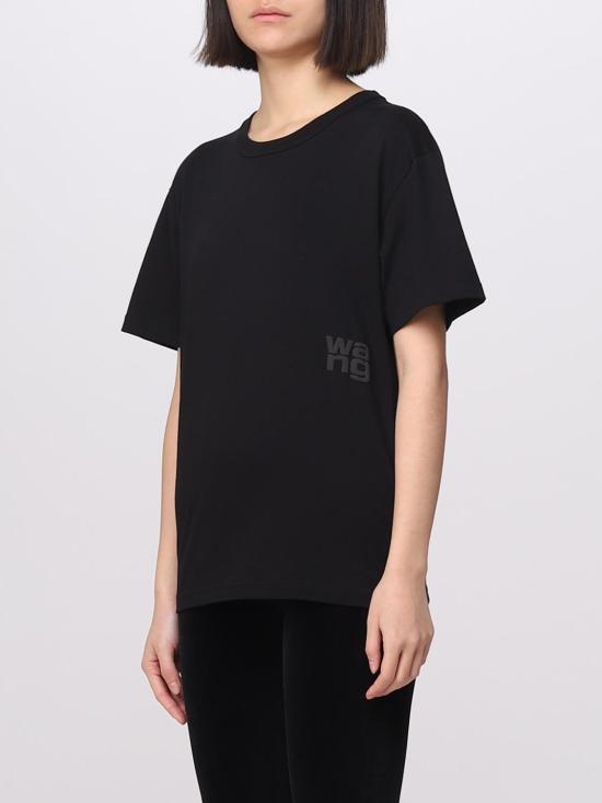 25FW 알렉산더 왕 반팔 티셔츠 4CC3221357 001 Black - ALEXANDER WANG