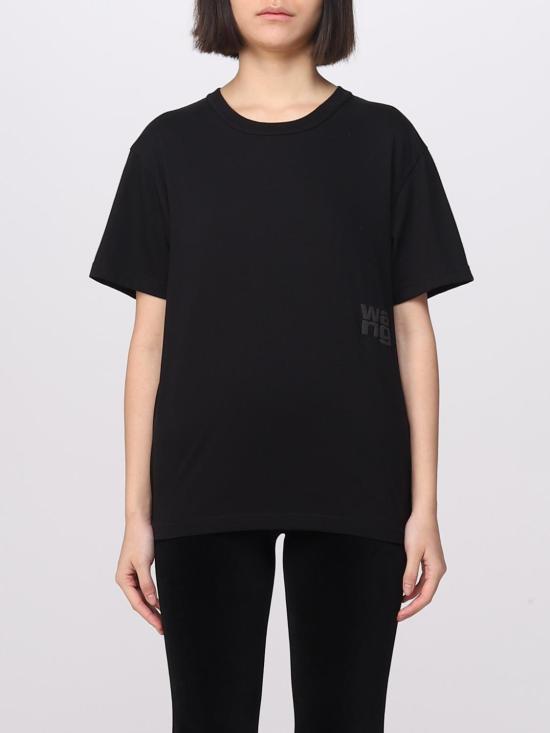25FW 알렉산더 왕 반팔 티셔츠 4CC3221357 001 Black