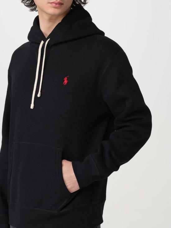 25FW 폴로 랄프로렌 포니 자수 플리스 후드 티셔츠 710766778008 Black - POLO RALPH LAUREN