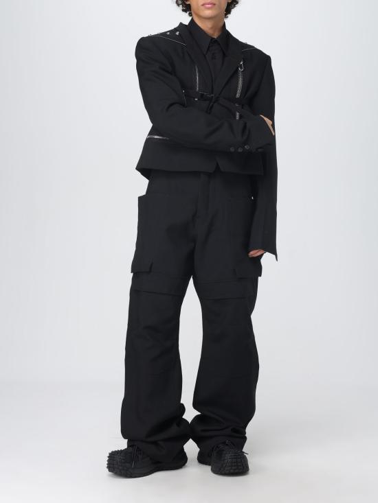 25FW 릭 오웬스 스트레이트 팬츠 RU02E1346WGP 09 Black - RICK OWENS