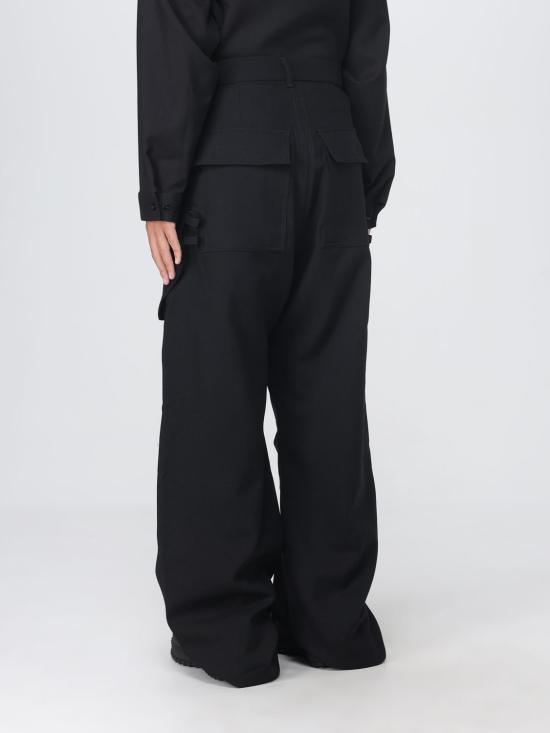 25FW 릭 오웬스 스트레이트 팬츠 RU02E1346WGP 09 Black - RICK OWENS