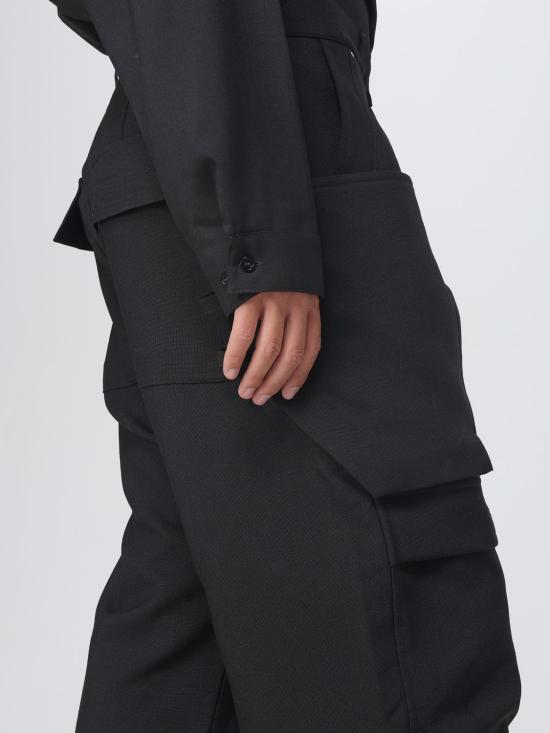 25FW 릭 오웬스 스트레이트 팬츠 RU02E1346WGP 09 Black - RICK OWENS