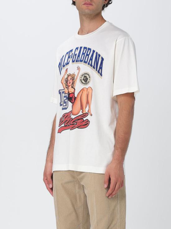 25FW 돌체앤가바나 반팔 티셔츠 G8PN9ZG7PKK A4567 White - DOLCE & GABBANA