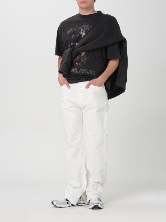 25FW 오프화이트 데님 팬츠 OMYA177S24DEN001 0202 White - OFF WHITE