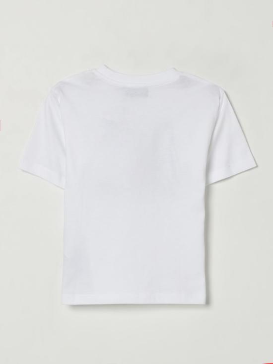 25FW [키즈] 모스키노 티셔츠 HDM06WLAA10 10101 White - MOSCHINO