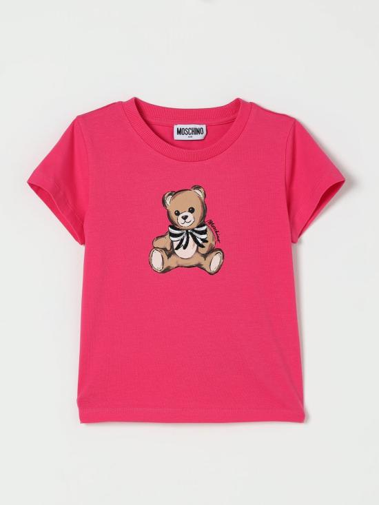 25FW [키즈] 모스키노 티셔츠 HCM06KLBA11 50541 Fuchsia