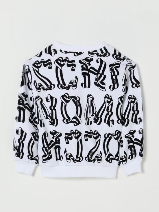 25FW [키즈] 모스키노 풀오버 HDF06NLCB68 84463 White - MOSCHINO