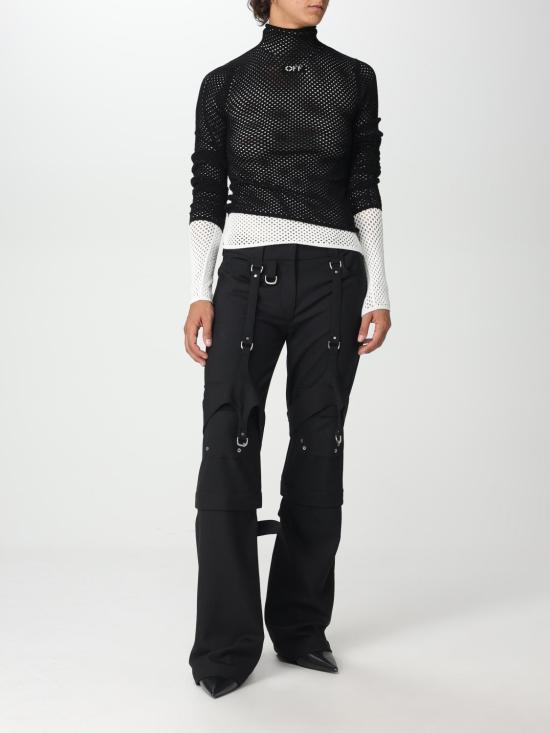 25FW 오프화이트 터틀넥 OWHF042F23KNI001 1004 Black - OFF WHITE