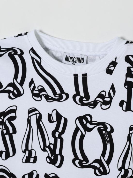 25FW [키즈] 모스키노 티셔츠 HAM06WLAB3A 84463 White - MOSCHINO