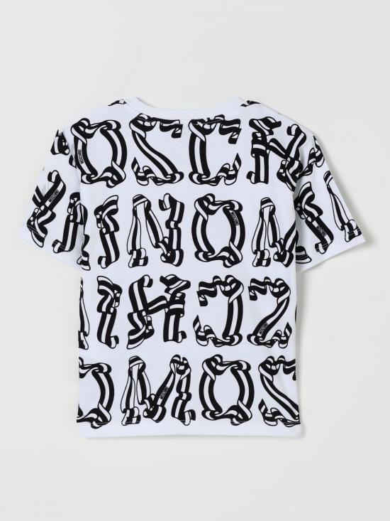 25FW [키즈] 모스키노 티셔츠 HAM06WLAB3A 84463 White - MOSCHINO