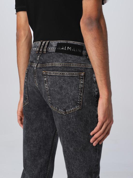 25FW 발망 데님 팬츠 AH1MG000DD10 0PC Black - BALMAIN