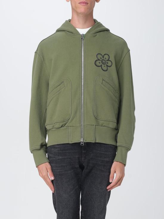 25FW 겐조 집업 니트 FF65H05514MT 50 Kaki