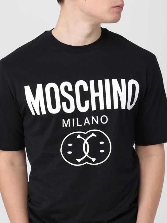 25FW 모스키노 반팔 티셔츠 07257041 1555 Black - MOSCHINO