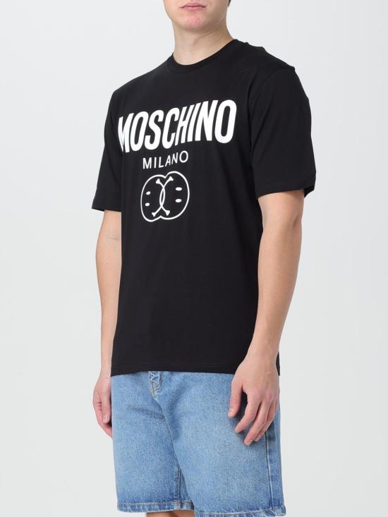 25FW 모스키노 반팔 티셔츠 07257041 1555 Black - MOSCHINO