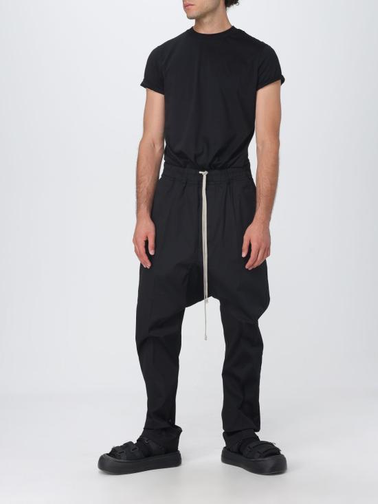 25FW 릭 오웬스 스트레이트 팬츠 RU02E1380TE 09 Black - RICK OWENS