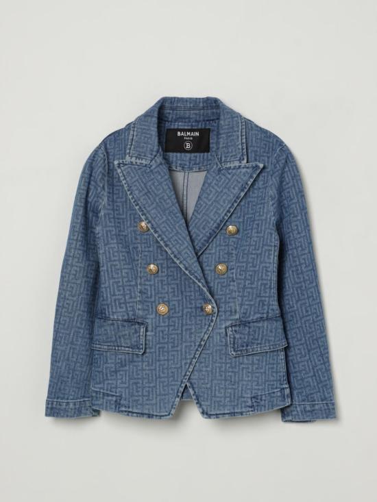 25FW [키즈] 발망 캐주얼 자켓 BW2A34Z2867 610 Gnawed Blue