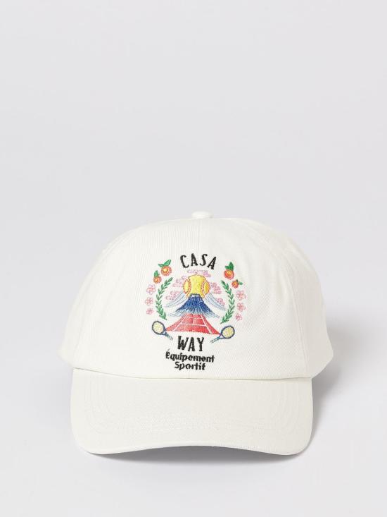 25FW 카사블랑카 볼캡 APF25HAT002 04 White - CASABLANCA
