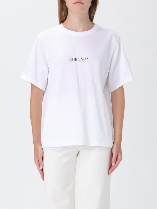 25FW 빅토리아 베컴 반팔 티셔츠 1322JTS003814A CHIC NO White