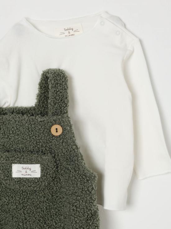 25FW [키즈] 테디 앤 미노우 오버롤 A25TDS0004PE034 594 Moss Green - TEDDY & MINOU