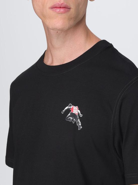 25FW 디젤 반팔 티셔츠 A186680QIAM 9XX Black - DIESEL