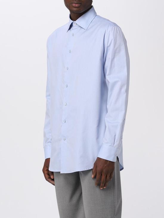 25FW 에트로 긴팔 셔츠 129083117 250 Gnawed Blue - ETRO