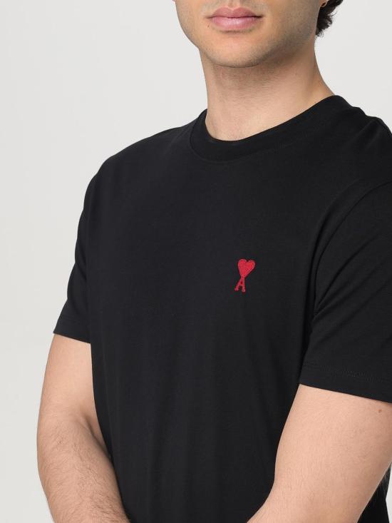 25FW 아미 반팔 티셔츠 BFUTS035724 001 Black - AMI