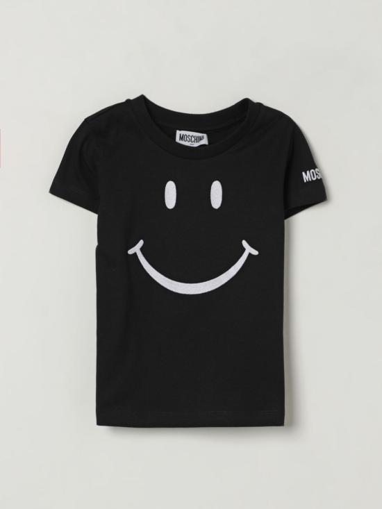 25FW [키즈] 모스키노 티셔츠 HDM06VLAA10 60100 Black