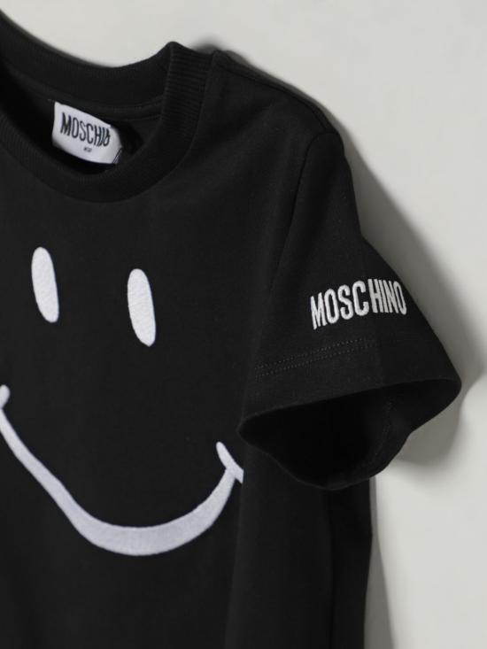 25FW [키즈] 모스키노 티셔츠 HDM06VLAA10 60100 Black - MOSCHINO