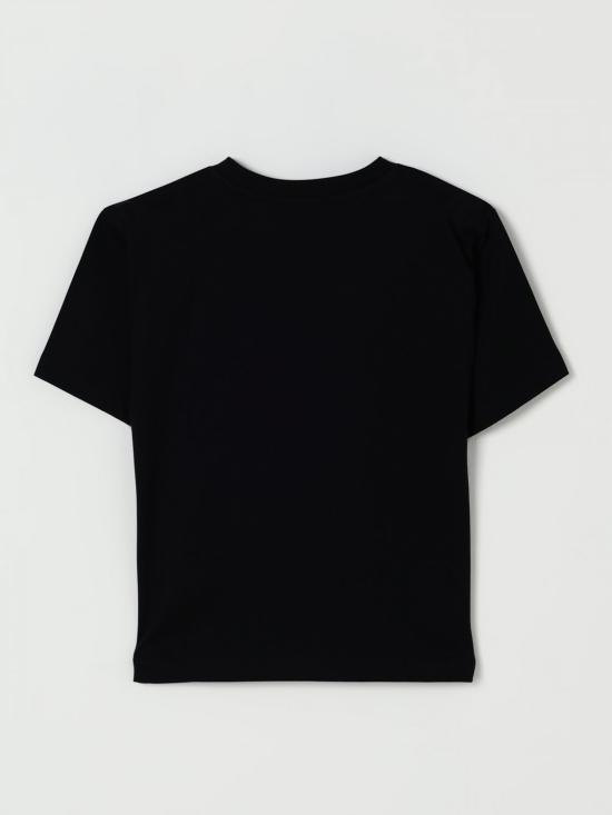 25FW [키즈] 모스키노 티셔츠 HDM06WLAA10 60100 Black - MOSCHINO