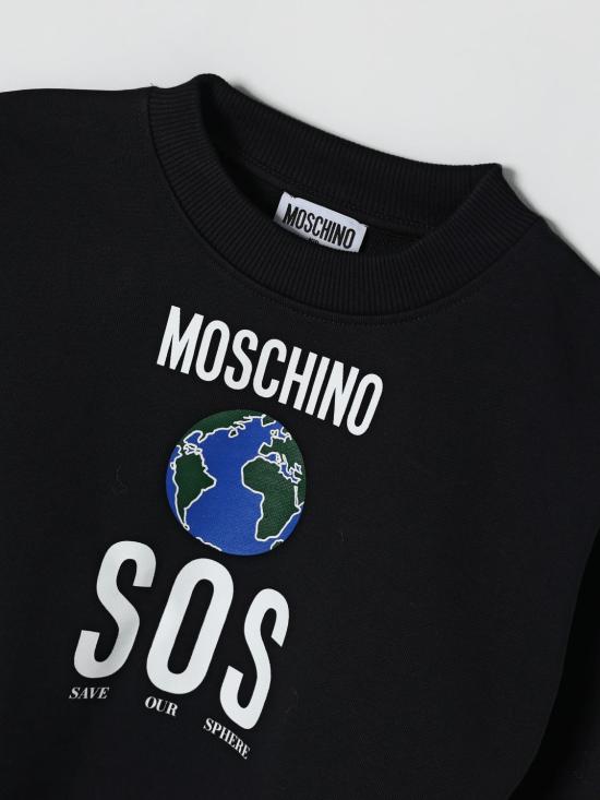 25FW [키즈] 모스키노 풀오버 HDF06LLCA77 60100 Black - MOSCHINO