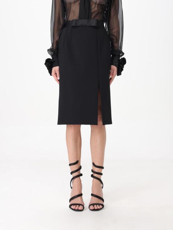 25FW 돌체앤가바나 미디 스커트 F4CVBTFUBF1 N0000 Black