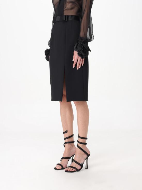 25FW 돌체앤가바나 미디 스커트 F4CVBTFUBF1 N0000 Black - DOLCE & GABBANA