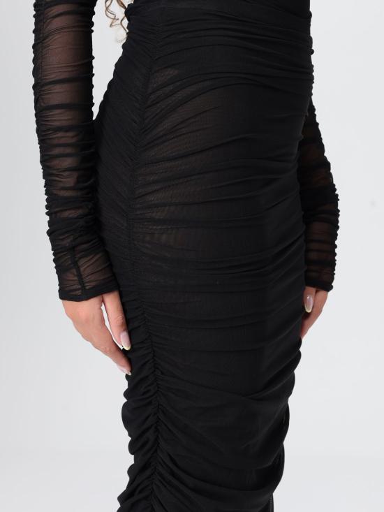 25FW 페데리카 토시 미디 스커트 32450381 29 Black - FEDERICA TOSI