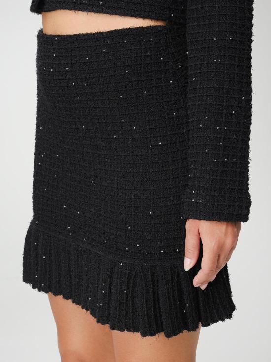 25FW 셀프 포트레이트 숏 스커트 AW23157MSKB Black - SELF PORTRAIT