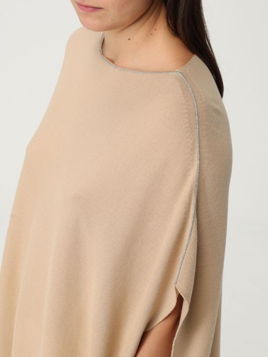 25FW 파비아나 필리피 비즈 트리밍 니트 탑 MAD274F410D290 0146 Sand - FABIANA FILIPPI