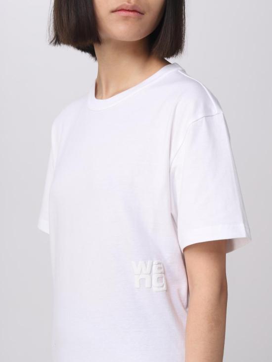 25FW 알렉산더 왕 반팔 티셔츠 4CC3221357 100 White - ALEXANDER WANG