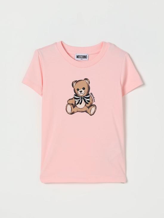 25FW [키즈] 모스키노 티셔츠 HCM06KLBA11 50209 Pink