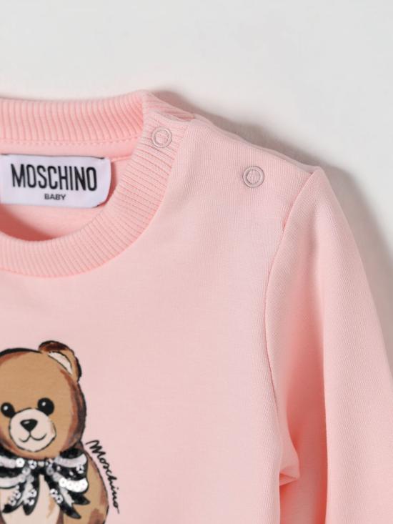25FW [키즈] 모스키노 풀오버 MFF02KLDA16 50209 Pink - MOSCHINO