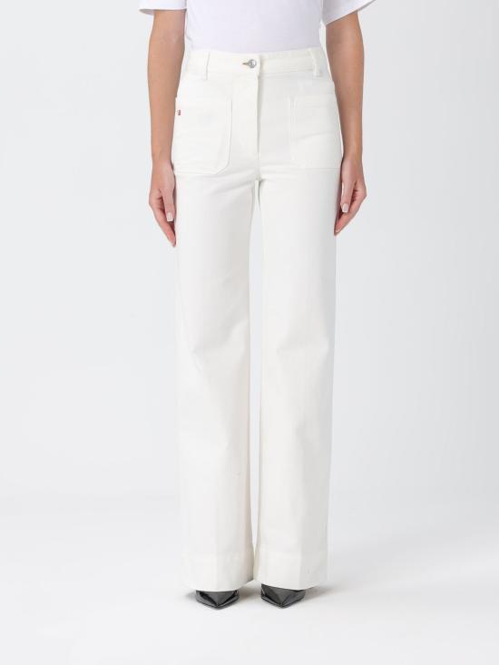 25FW 빅토리아 베컴 데님 팬츠 1325DJE005218RR White