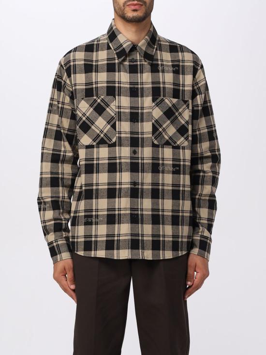 25FW 오프화이트 긴팔 셔츠 OMGE030F23FAB001 1900 Beige