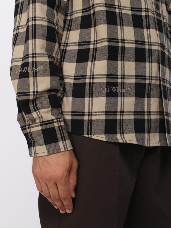 25FW 오프화이트 긴팔 셔츠 OMGE030F23FAB001 1900 Beige - OFF WHITE