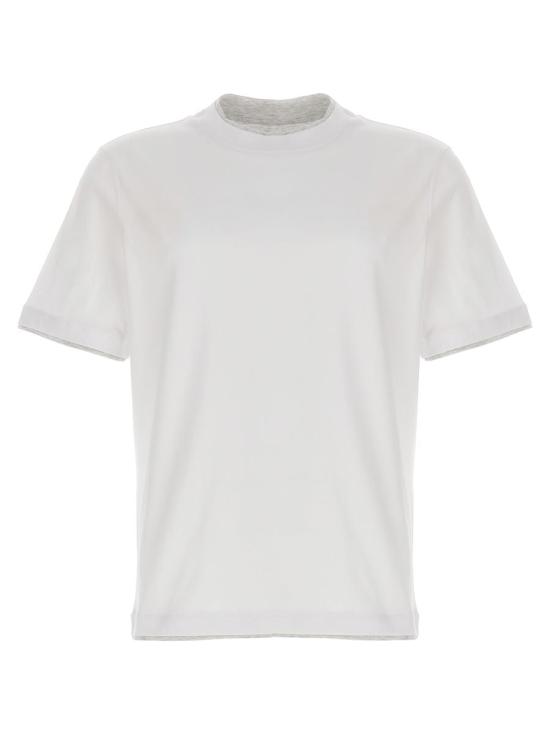 26SS 브루넬로 쿠치넬리 반팔 티셔츠 M0B137427 CW787 WHITE - BRUNELLO CUCINELLI