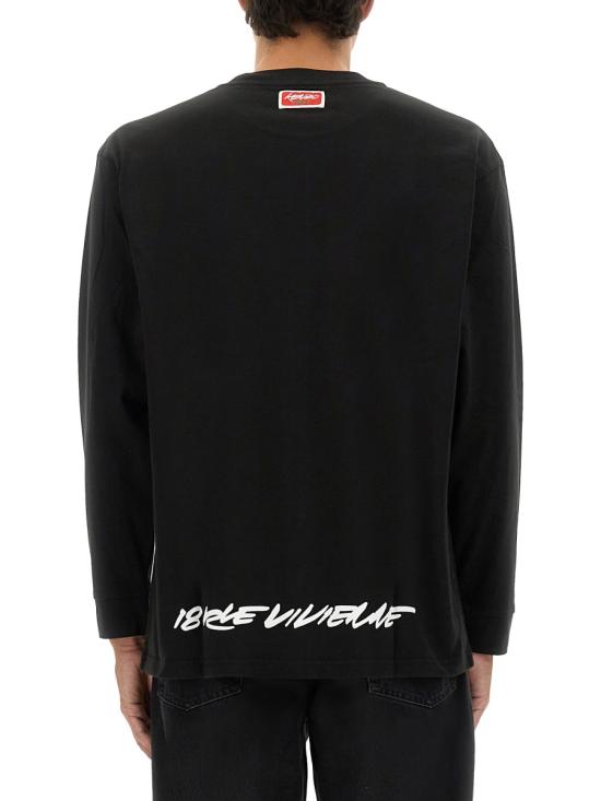 25FW 겐조 보크 플라워 긴팔 티셔츠 FF65TL3514SG99J BLACK DOM - KENZO