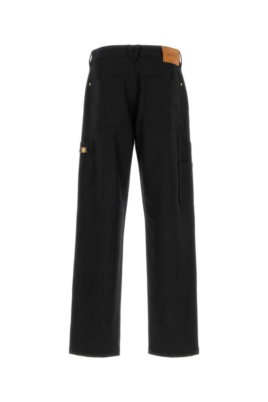 25SS 베르사체 스트레이트 팬츠 10188851A08771 1B000 Black - VERSACE