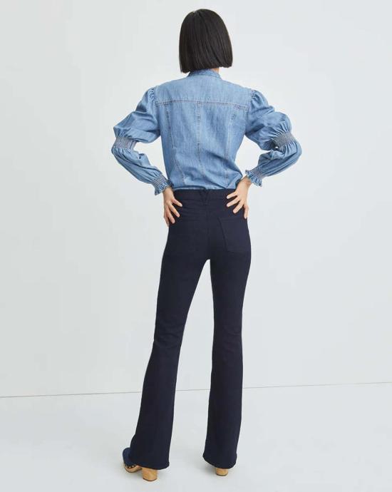  베로니카비어드 데님 팬츠 베로니카 비어드 베벌리 하이라이즈 스키니 플레어 진 인디고 - VERONICA BEARD